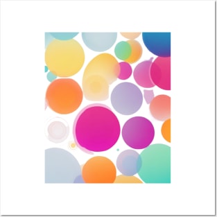 colorful circles design Posters and Art